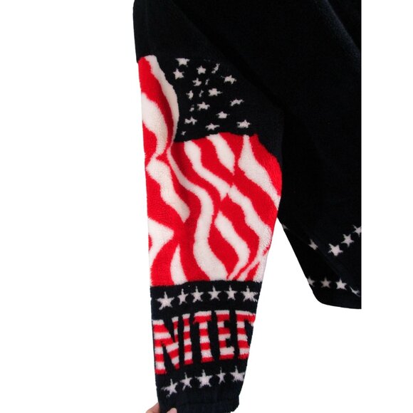 Black Mountain Outdoor USA Flag Fleece Jacket XL Unisex Patriotic Full Zip Warm - Picture 9 of 16